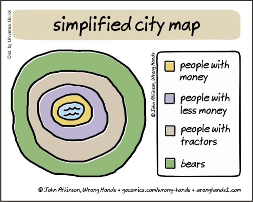 simplified city map